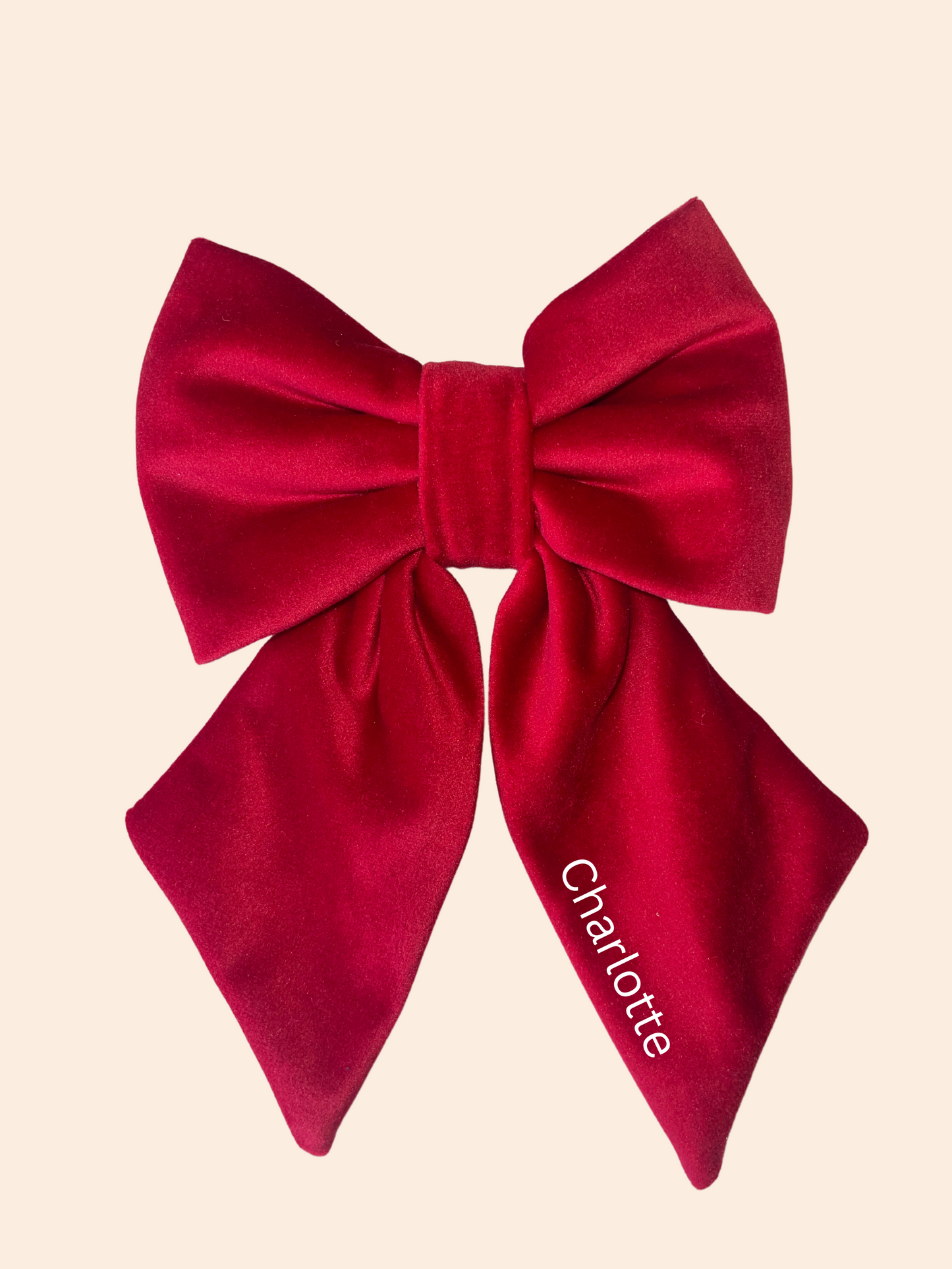 Personalised Velvet Hair Bow