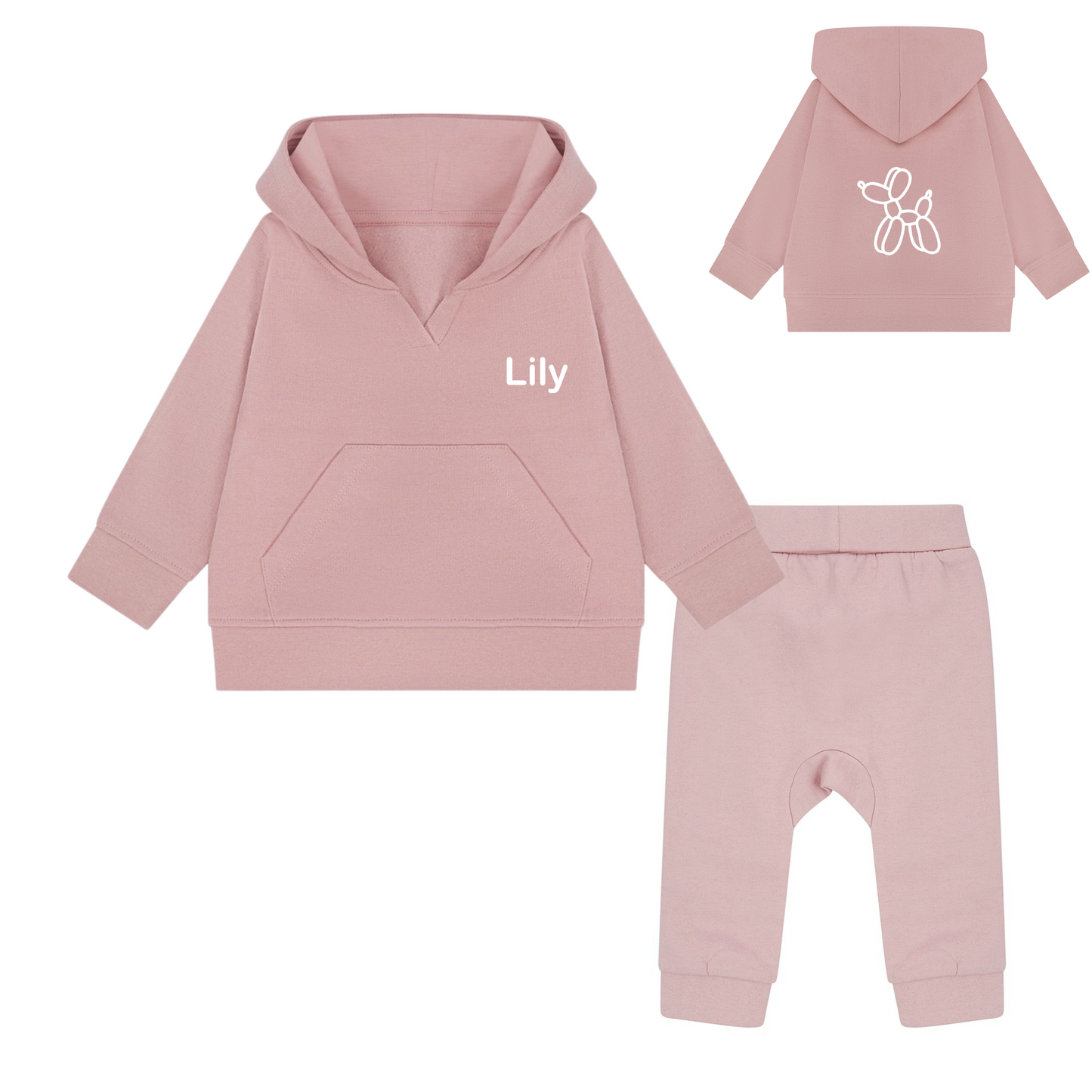 Personalised Kids Tracksuit Pink