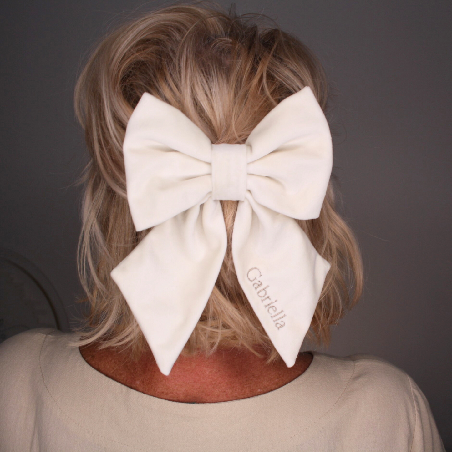 Personalised Velvet Hair Bow