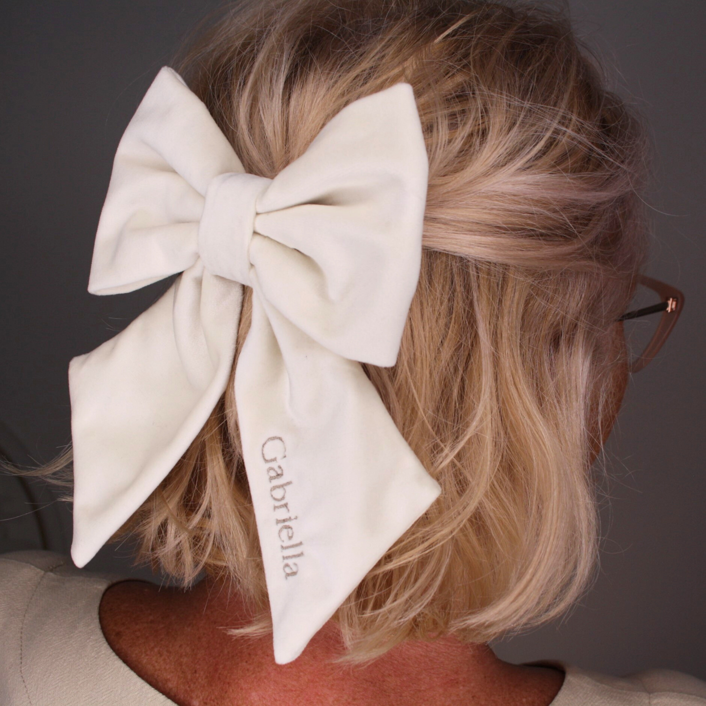 Personalised Velvet Hair Bow