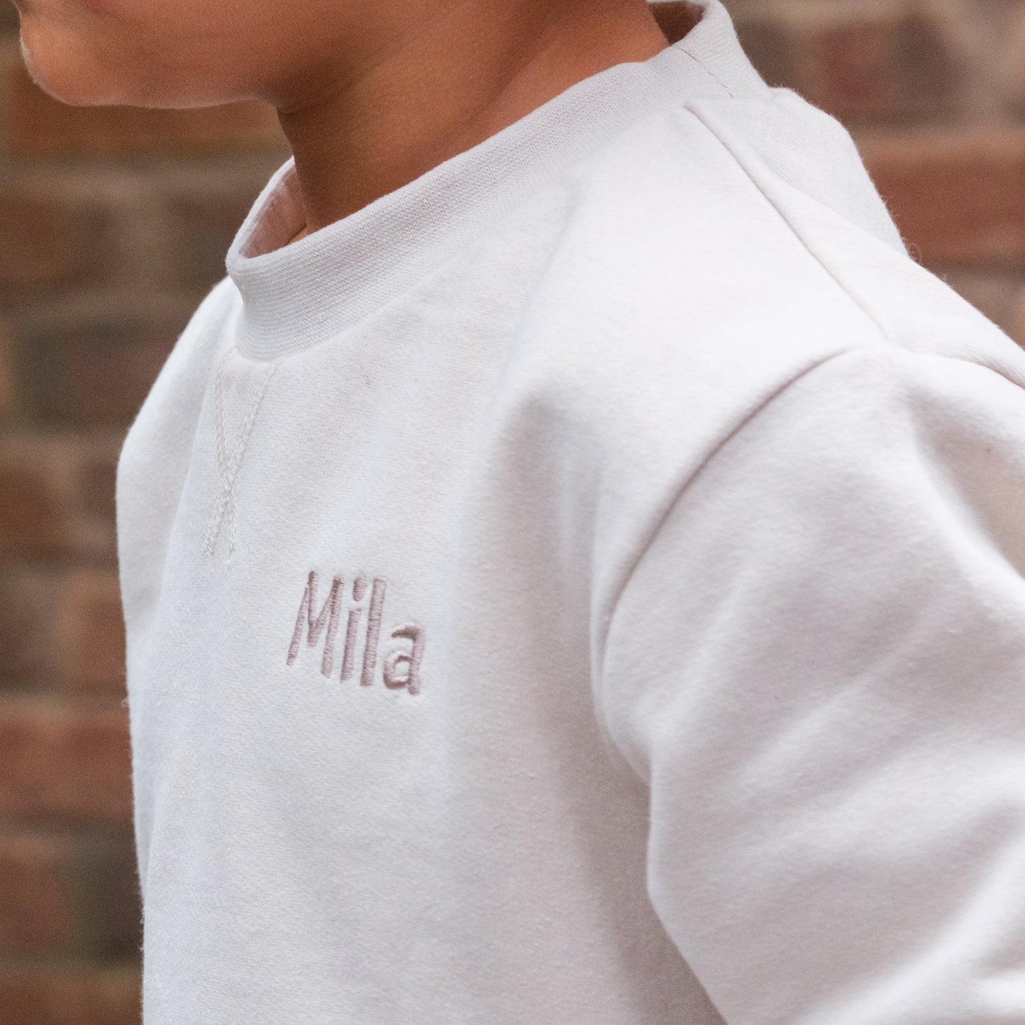 Personalised Kids Sweatshirt Cream