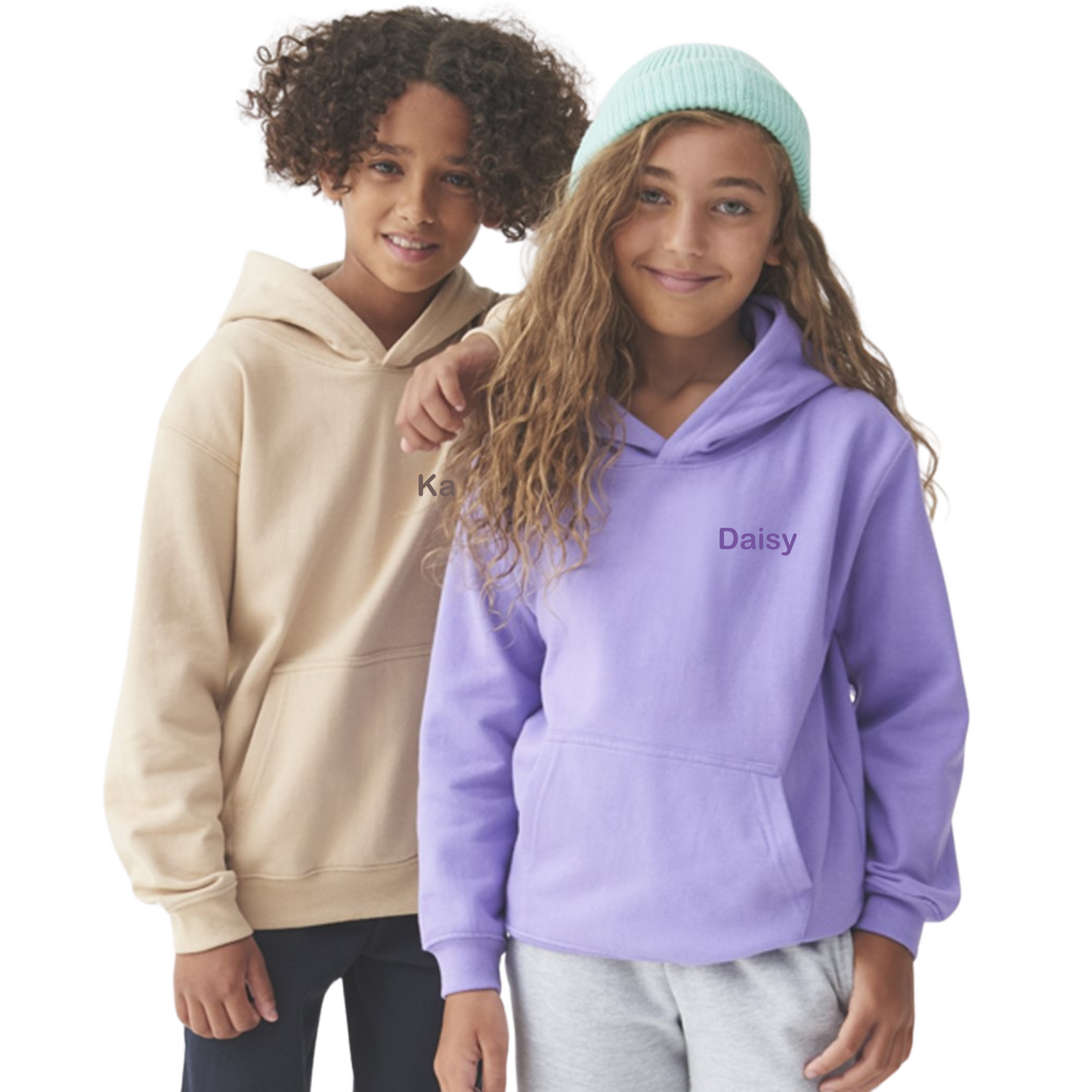 Personalised Older Kids Hoodie Pink