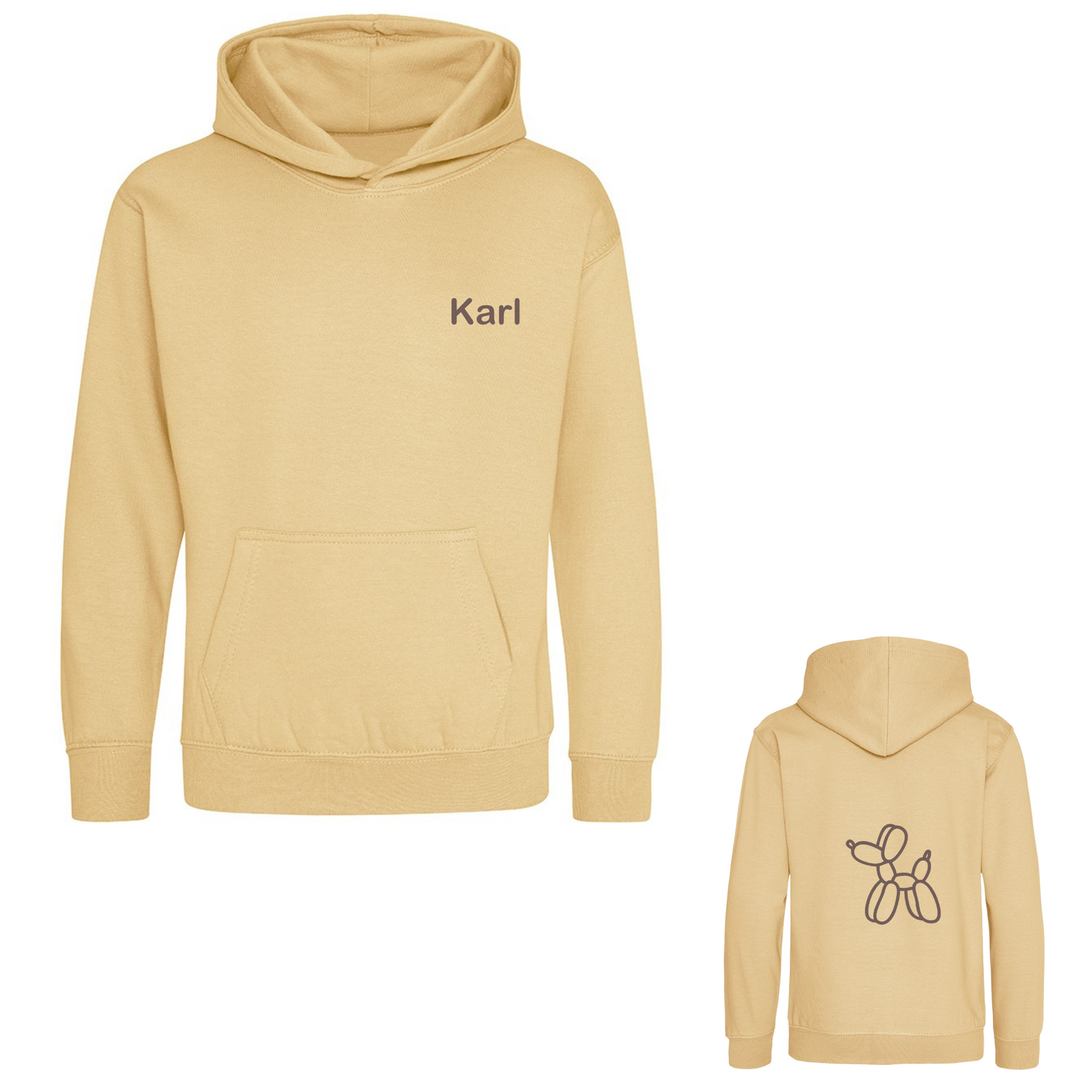 Personalised Older Kids Hoodie Cream