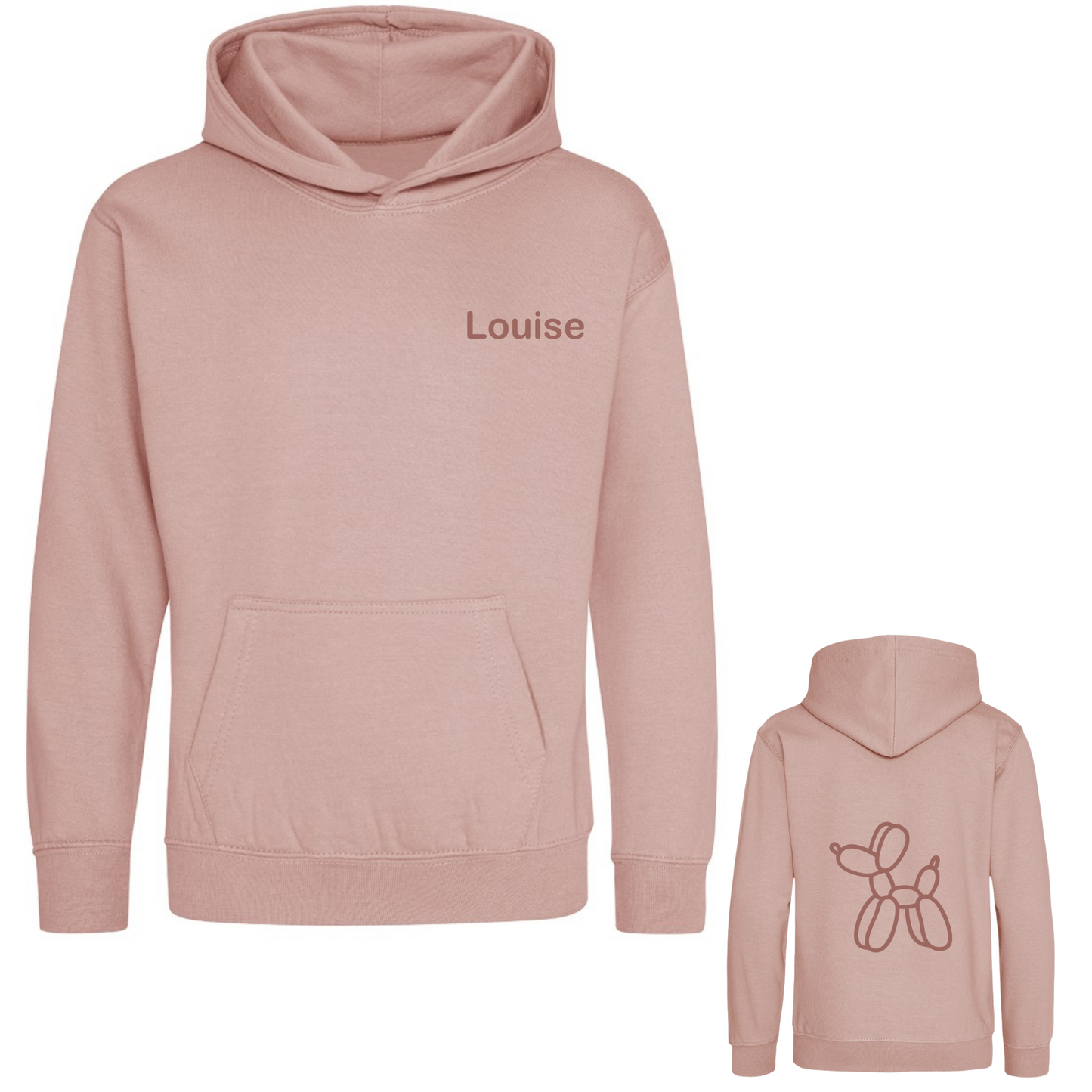 Personalised Older Kids Hoodie Pink