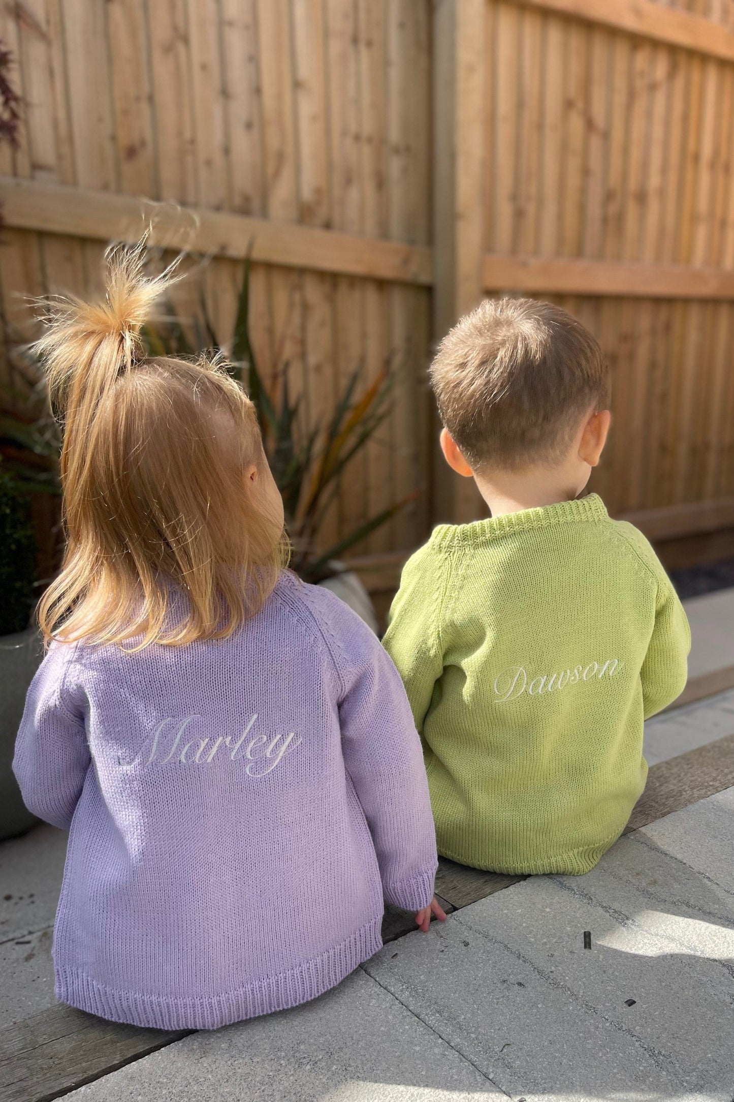 Personalised Kids Knitwear Cardigan Taupe
