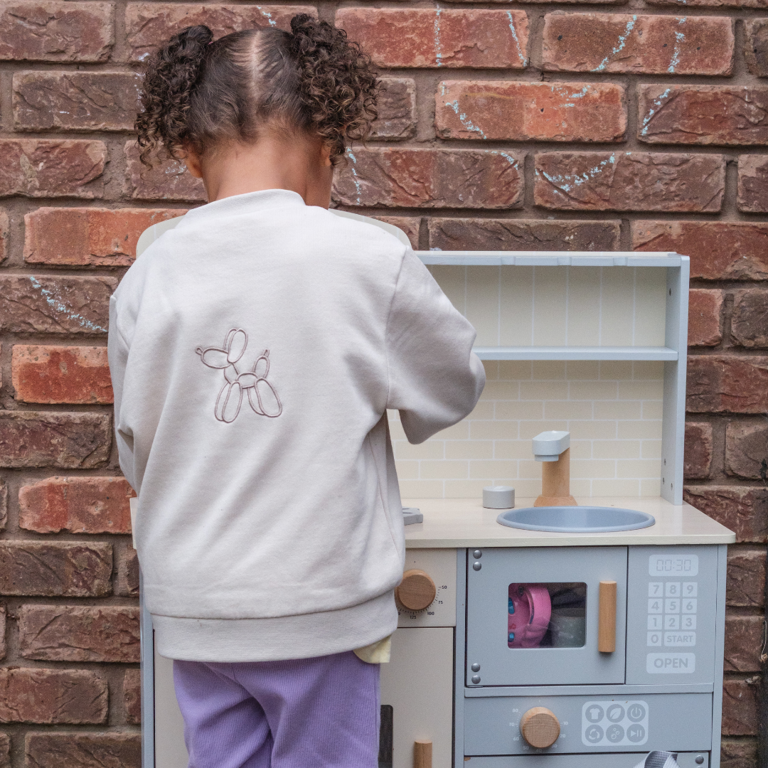 Personalised Kids Sweatshirt Cream