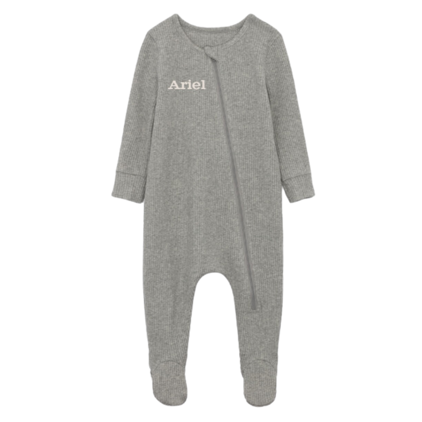 Personalised Ribbed Sleepsuit
