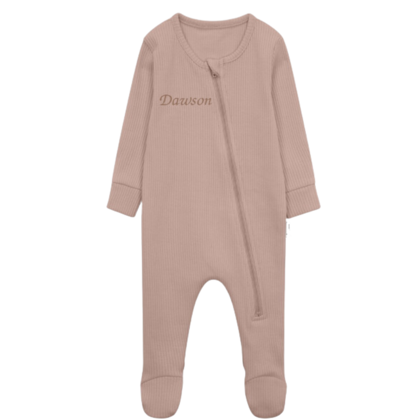 Personalised Ribbed Sleepsuit