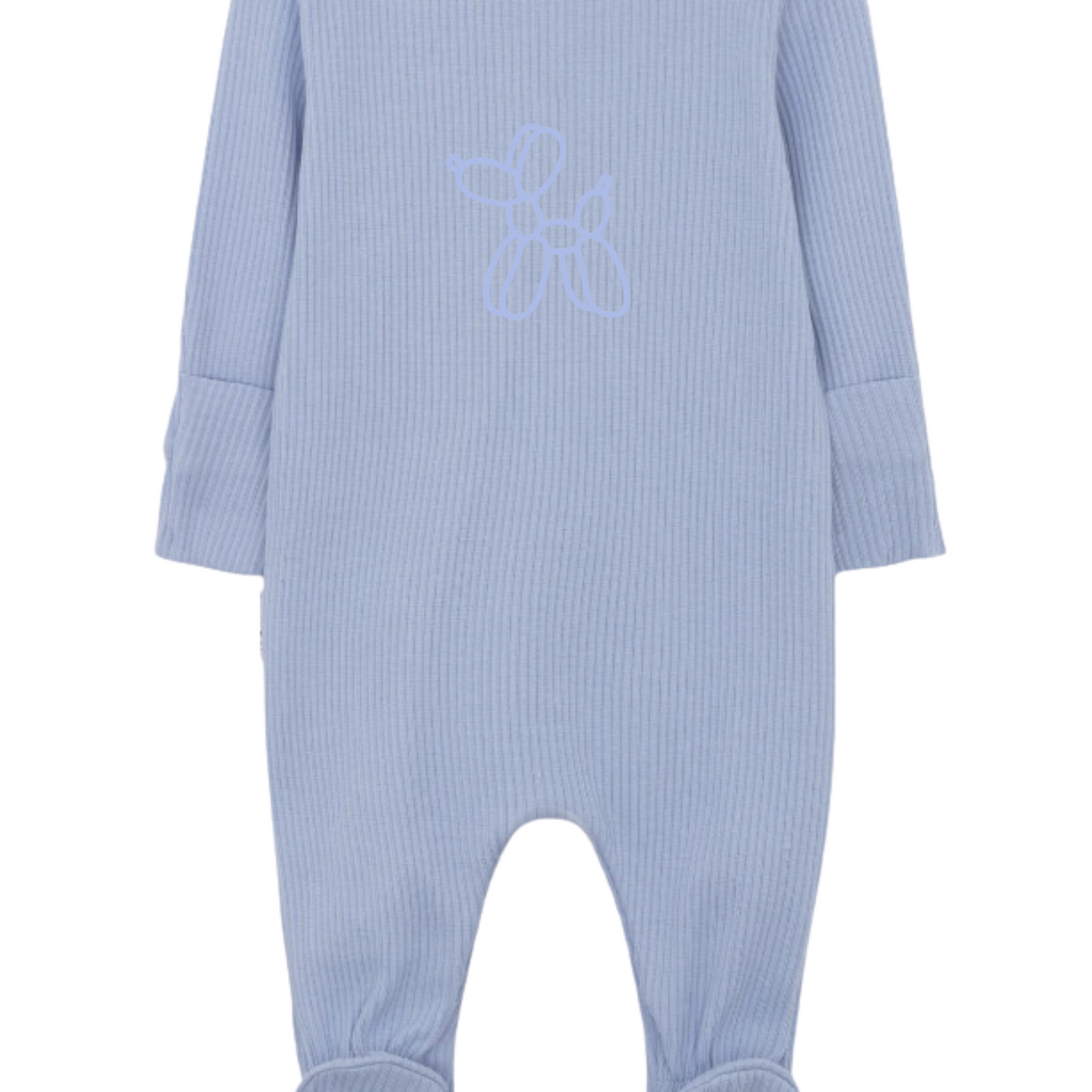 Personalised Ribbed Sleepsuit