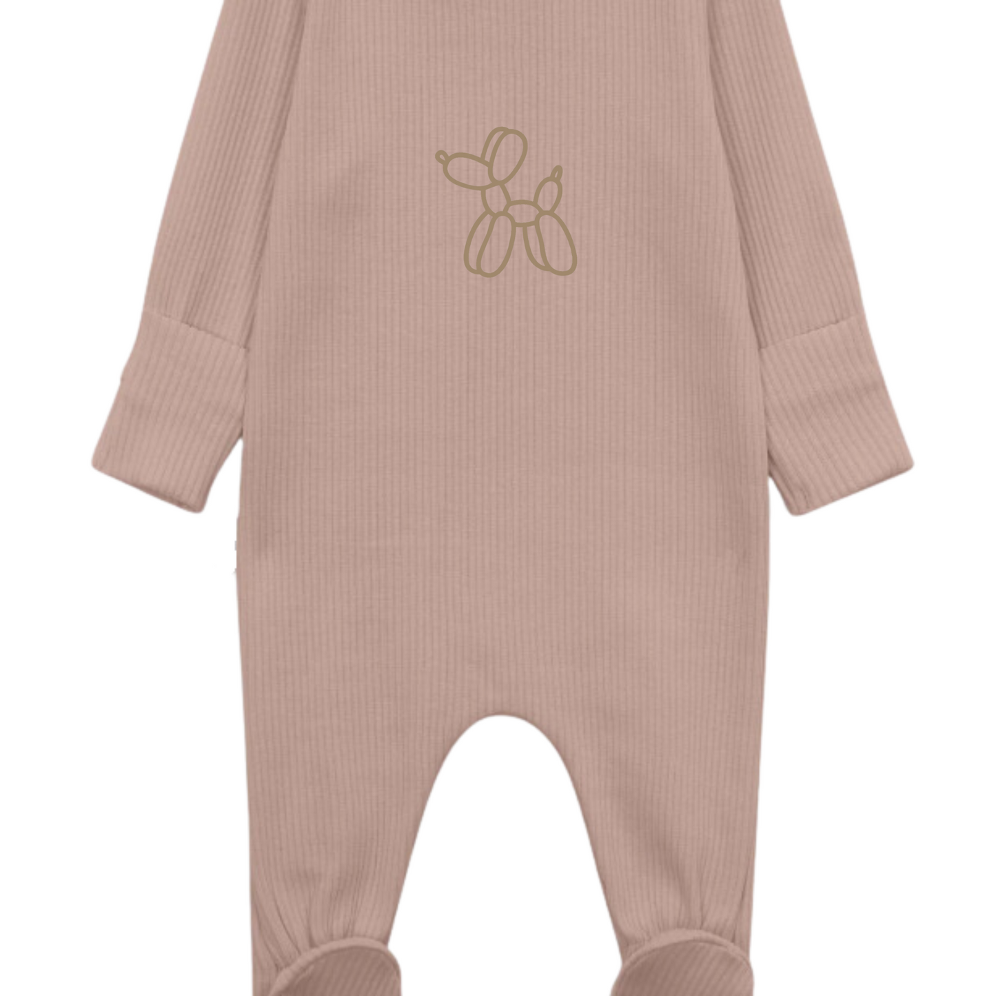 Personalised Ribbed Sleepsuit
