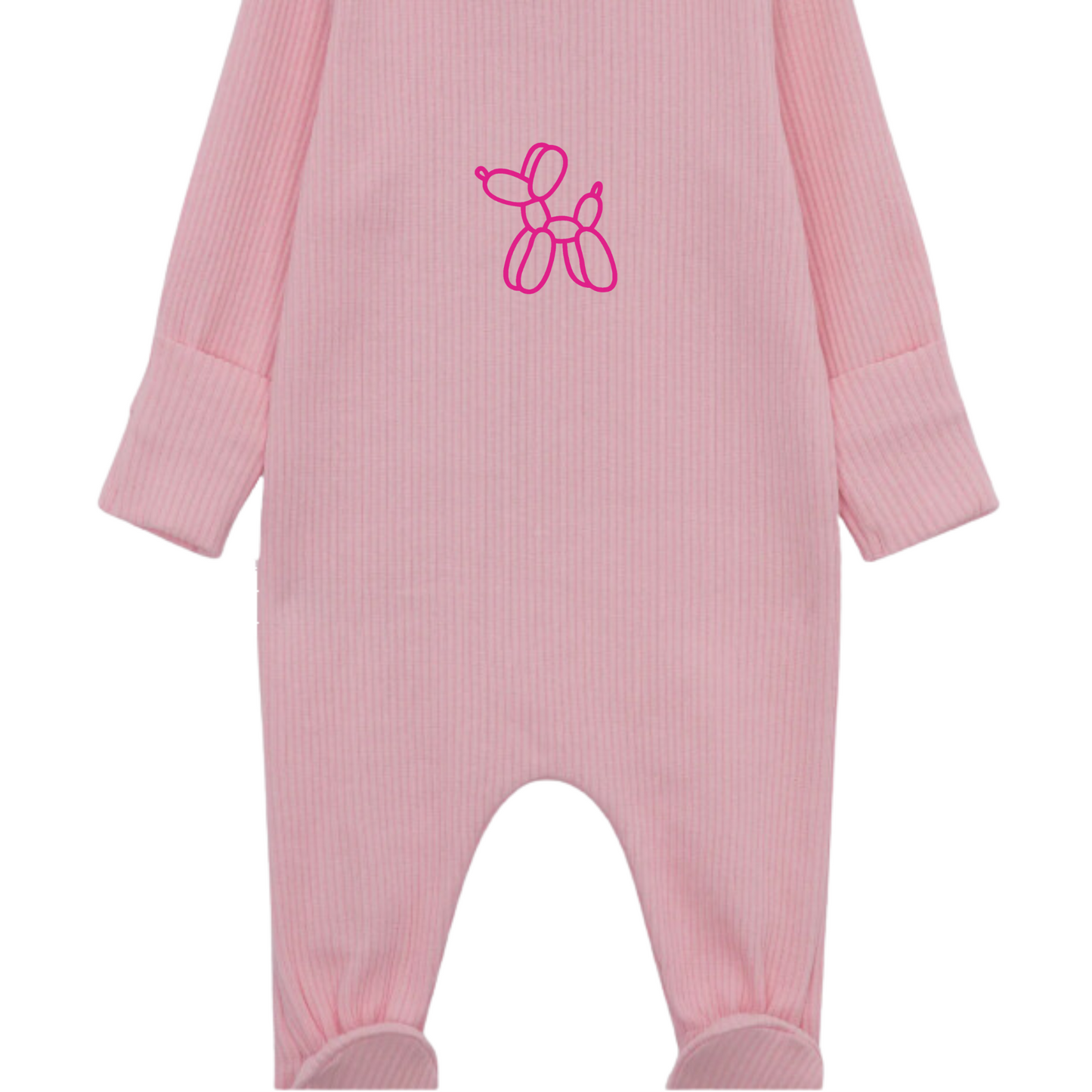 Personalised Ribbed Sleepsuit