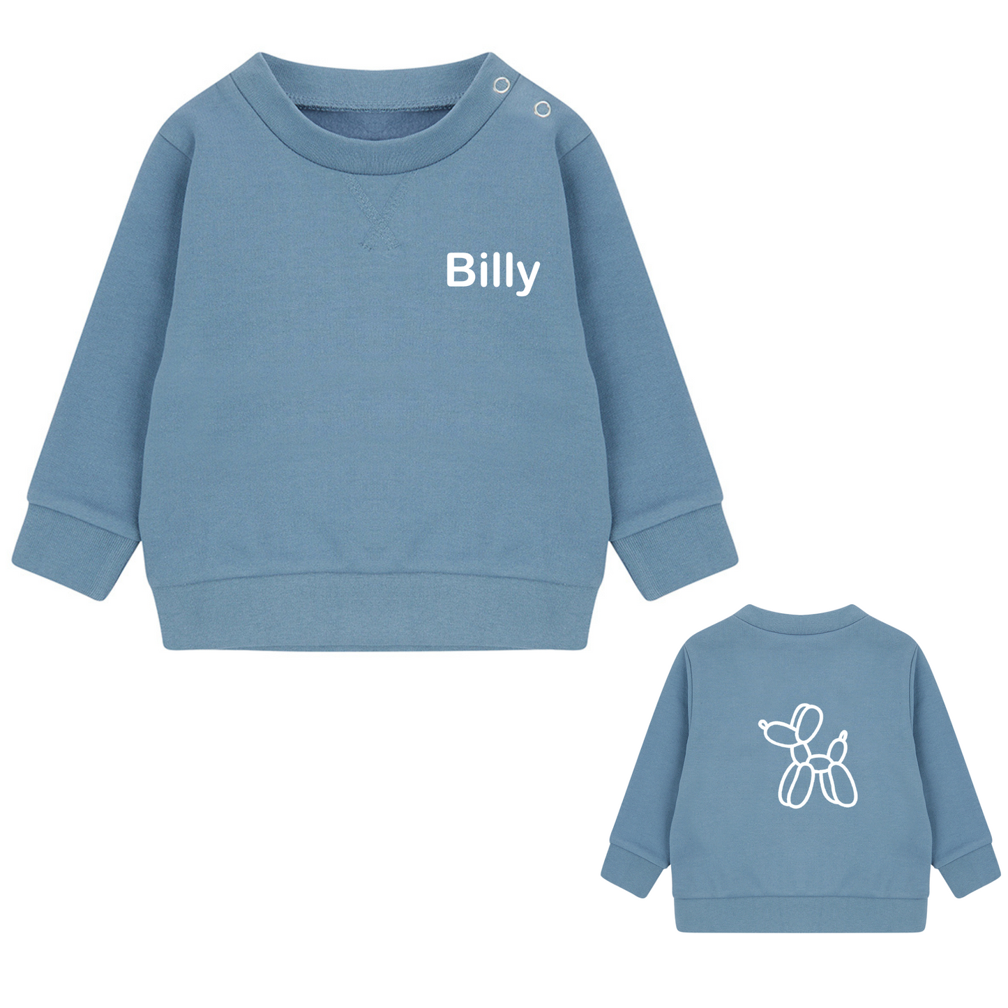 Personalised Kids Sweatshirt Sky Blue