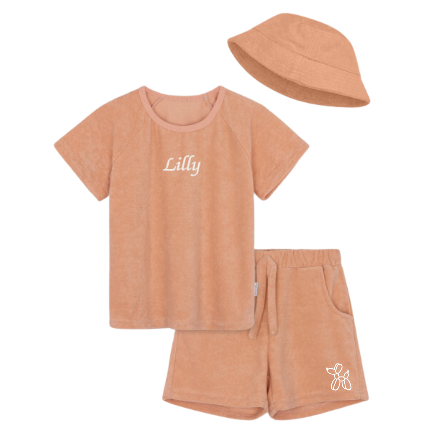 Personalised 3 Piece Summer Towelling Set