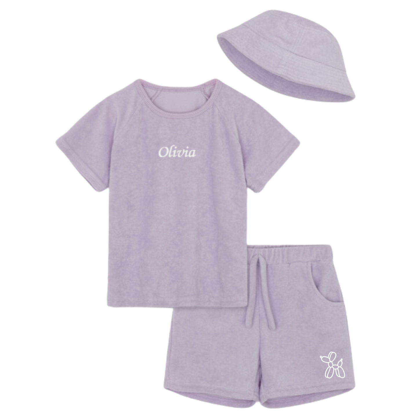 Personalised 3 Piece Summer Towelling Set