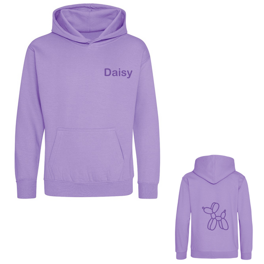 Personalised Older Kids Hoodie Purple