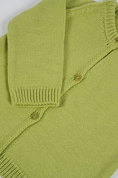Personalised Kids Knitted Cardigan Sage