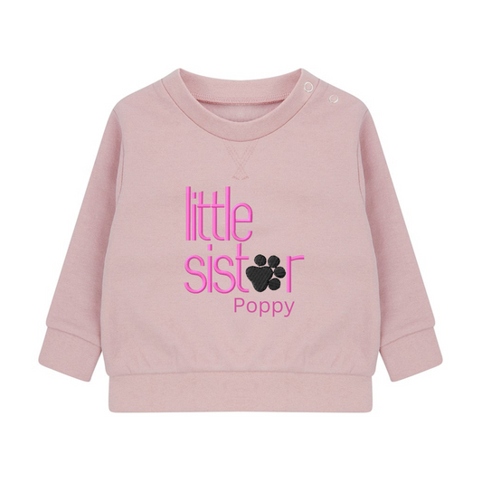 Personalised Little Sister Sweatshirt