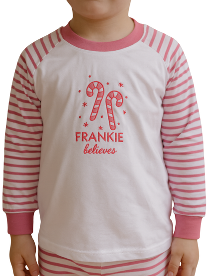 Pink Personalised Christmas Pyjama