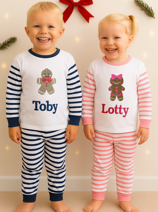 Pink Personalised Christmas Pyjama