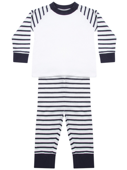 Classic Navy Striped Christmas PJs