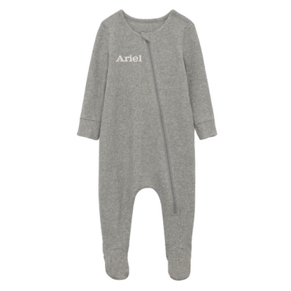 Personalised Ribbed Sleepsuit