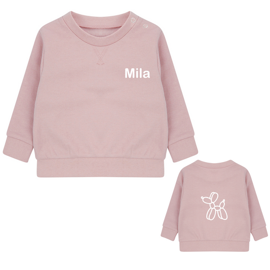 Personalised Kids Sweatshirt Pink