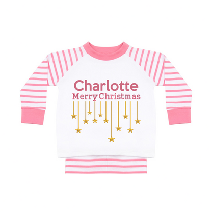 Pink Personalised Christmas Pyjama
